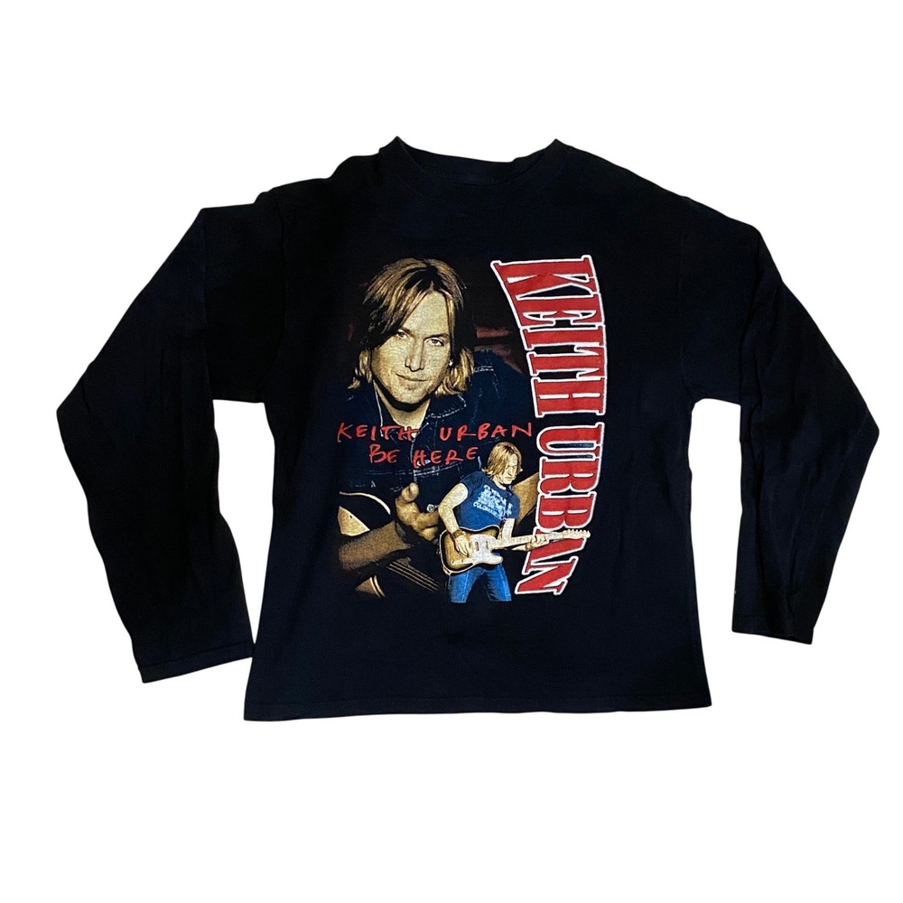 Keith‎ Urban Be Here Tour LS Shirt Double Sided Graphic Concert Tee Mens M W/Tag